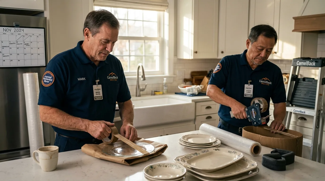 Professional crew packing kitchen dishware in Garden City, ID